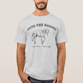 T-shirt Sauvez les chevaux avec une chemise TJHH (Devant)