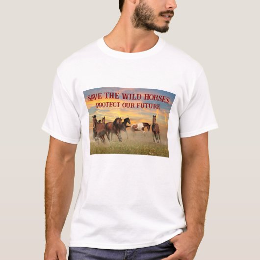 T-shirt Sauvez Les Chevaux Sauvages (Devant)