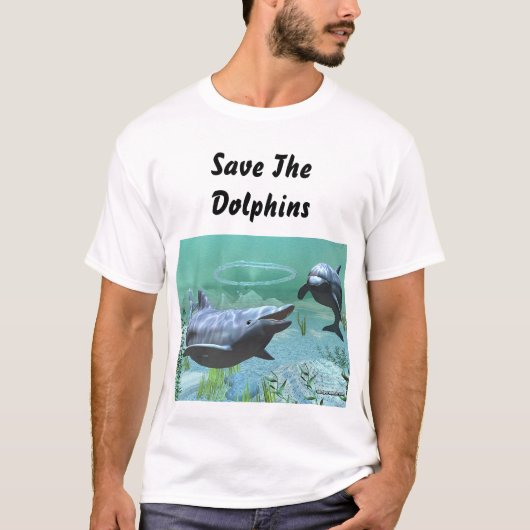 T-shirt sauvez les dauphins (Devant)