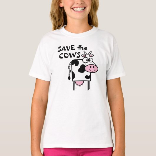T-shirt Sauvez Les Droits Des Animaux De Vaches (Devant)