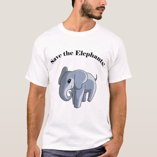 T-shirt Sauvez les éléphants ! (Devant)