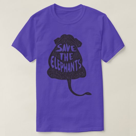T-shirt Sauvez les éléphants (Design devant)