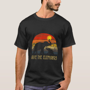 T-shirt Sauvez les éléphants Afrique Animaux sauvages