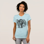 T-shirt Sauvez les éléphants Interdire la chasse au trophé (Devant entier)