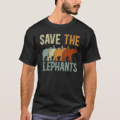 T-shirt Sauvez les éléphants Tusk Zoo Animal Zookeeper (Devant)