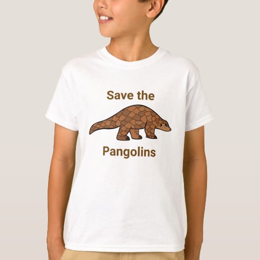 T-shirt Sauvez les espèces menacées de Pangolin Garçon (Devant)