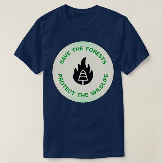 T-shirt Sauvez Les Forêts Protégez La Faune (Design devant)