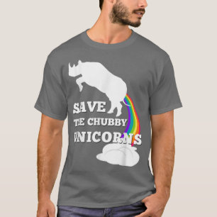 T-shirt Sauvez les licornes de Chubby T Shirt Hommes femme