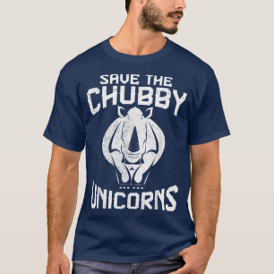 T-shirt Sauvez les licornes grassouillettes Drôle de rhino