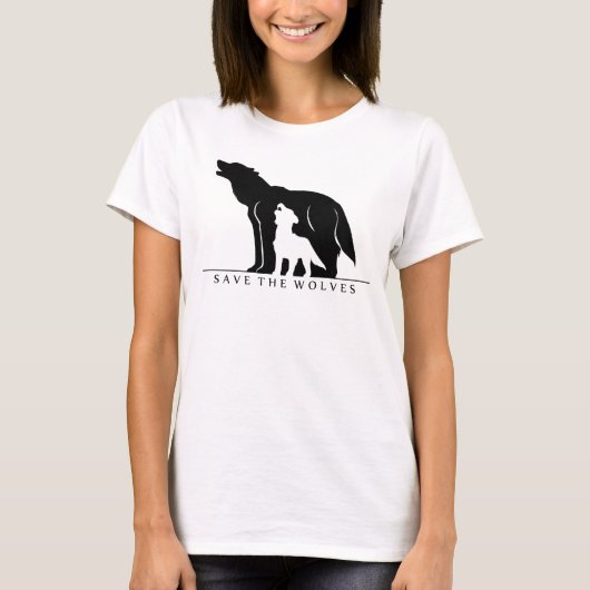 T-shirt Sauvez les loups (le ver blanc.) (Devant)