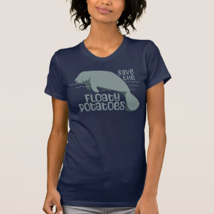 T-shirt Sauvez Les Pommes De Terre Flottantes Manatee