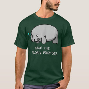T-shirt Sauvez Les Pommes De Terre Flottantes Manatee Sea 