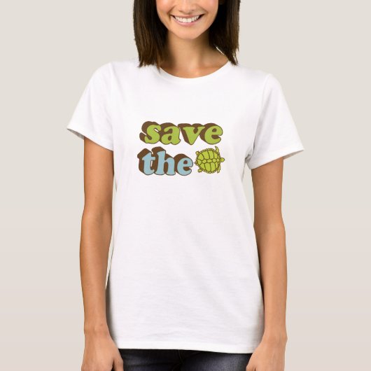 T-shirt Sauvez les tortues (Devant)