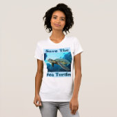 T-shirt Sauvez les tortues de mer (Devant entier)