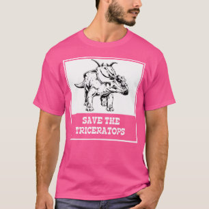 T-shirt Sauvez Les Tricératops Drôle Animal Extinct Weird