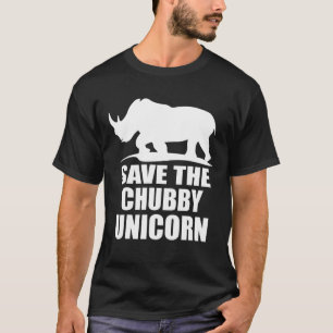 T-shirt Sauvez Les Unicornes Chubby Funny Rhino Gras Unico