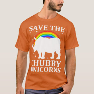T-shirt Sauvez Les Unicornes De Chubby Rhinos Drôle