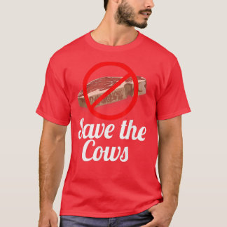 T-shirt Sauvez les vaches pas de viande rouge