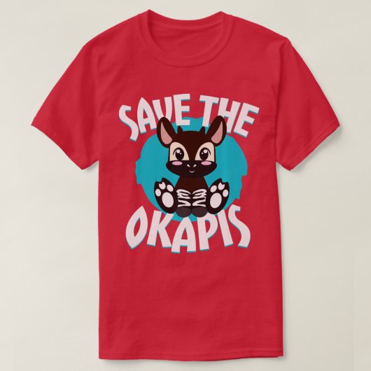 T-shirt Sauvez l'Okapis Okapi Animaux en voie de dispariti (Design devant)
