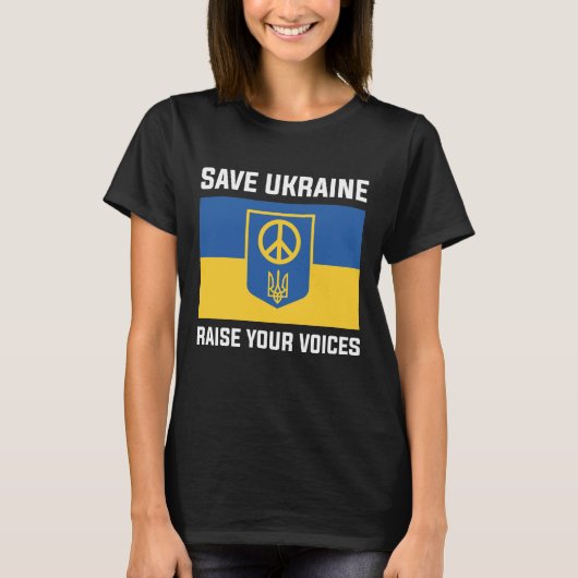 T-shirt Sauvez l'Ukraine pour faire entendre vos voix (Devant)