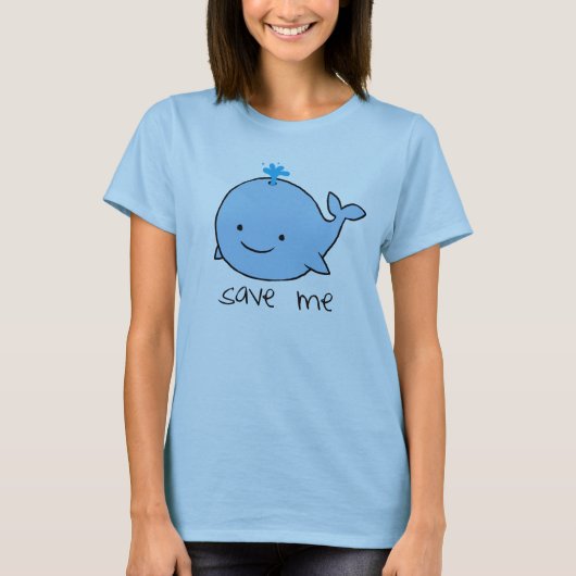 T-shirt "Sauvez-moi" la baleine T (Devant)