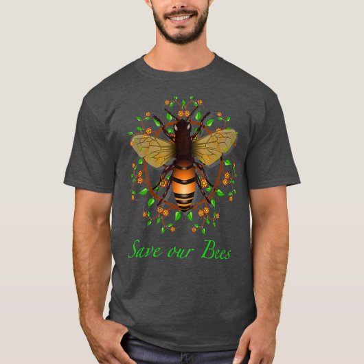 T-shirt Sauvez nos abeilles protéger l'environnement thème (Devant)