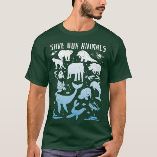 T-shirt Sauvez nos animaux en danger Animaux du monde