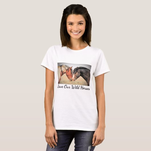 T-shirt Sauvez nos chevaux sauvages (Devant entier)