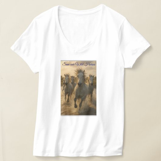 T-shirt Sauvez nos chevaux sauvages (Poser)