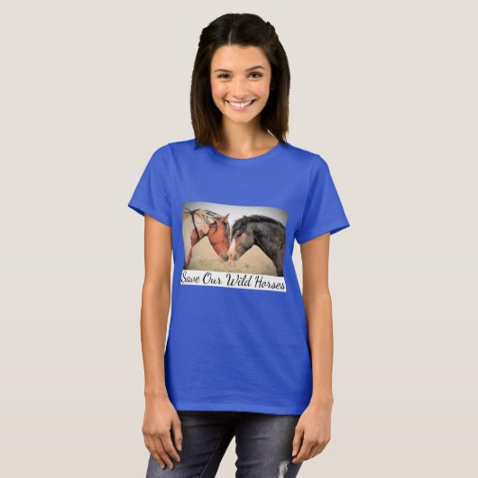 T-shirt Sauvez nos chevaux sauvages (Devant entier)