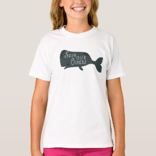 T-shirt Sauvez nos océans Baleine De l'environnement