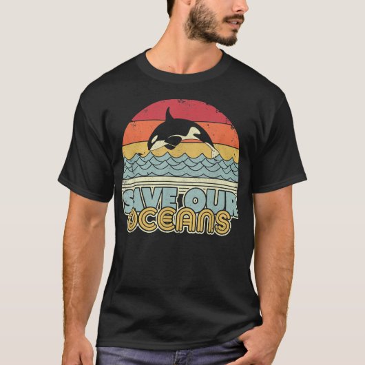 T-shirt Sauvez nos océans, Orca Whale (Devant)