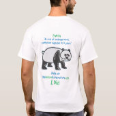 T-shirt Sauvez nos pandas (Dos)