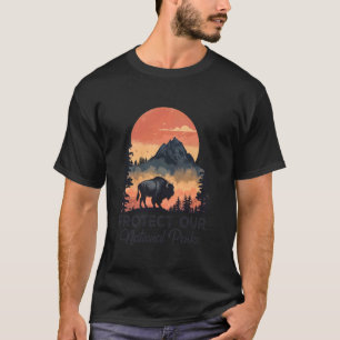 T-shirt Sauvez nos parcs nationaux Résister Service Bison