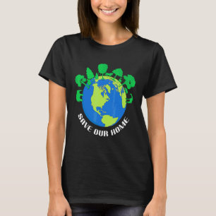 T-shirt Sauvez notre maison Animaux Arbre Protégez le mond