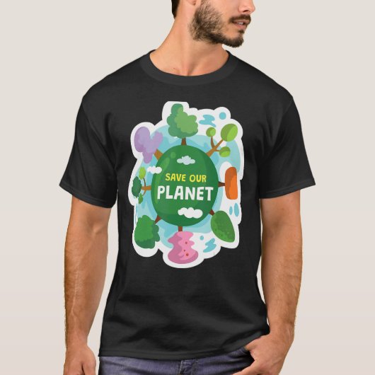 T-shirt Sauvez notre planète Énergie verte Environnement s (Devant)