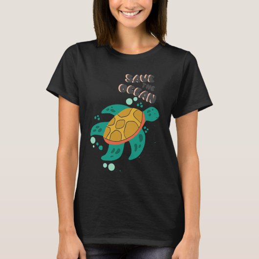 T-shirt Sauvez Ocean sans tortue plastique (Devant)