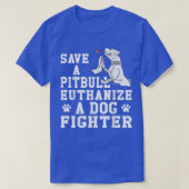 T-shirt Sauvez un Pitbull euthanize un chien de chasse (Design devant)