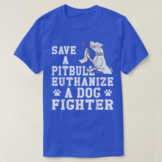 T-shirt Sauvez un Pitbull euthanize un chien de chasse (Design devant)