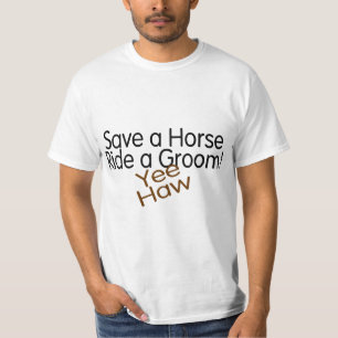 T-shirt Sauvez un tour de cheval un marié