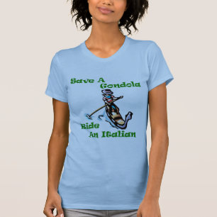 T-shirt Sauvez une Gondola à vélo en italien