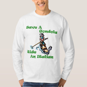 T-shirt Sauvez une Gondola à vélo en italien