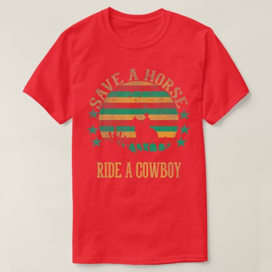 T-shirt Sauvez Une Promenade À Cheval Une Cowboy Western C (Design devant)