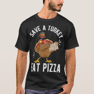 T-shirt Sauvez une Turquie manger Pizza Thanksgiving Kids