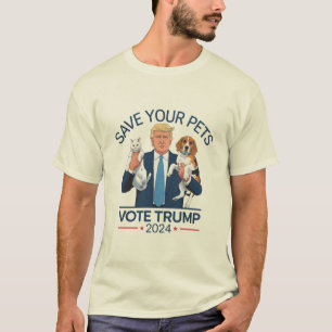 T-shirt Sauvez Vos Animaux Votez Trump Élection US Citatio