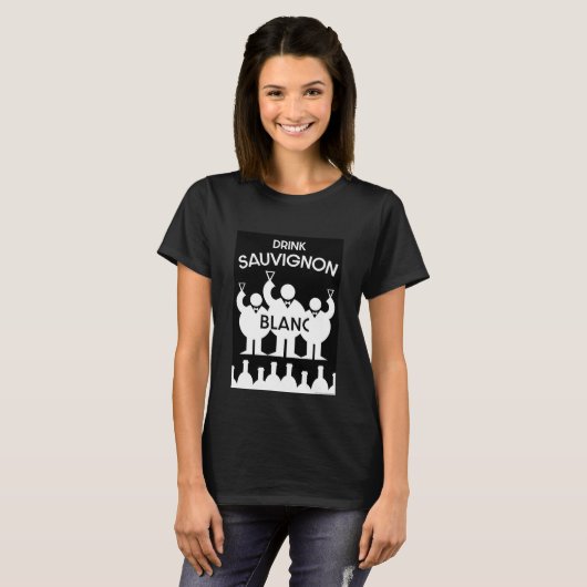 T-shirt Sauvignon Blanc Vin Drinker (Devant entier)