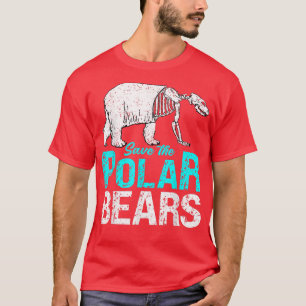 T-shirt Sauvons La Conception Des Ours Polaires Pour Le Ch