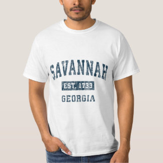 T-shirt Savannah Georgia GA Design sportif Vintage Navy Pr