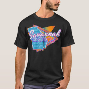 T-shirt Savannah Géorgie Vintage rétroretour Zip