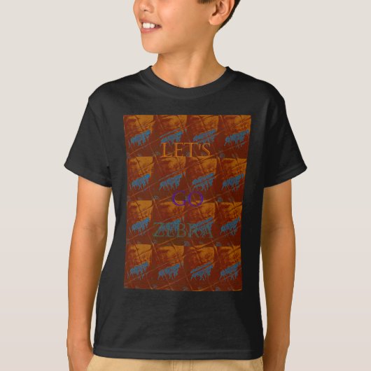 T-shirt Savannah Safari Lets Go Zebra Hakuna Matata mot (Devant)